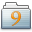 Classic System Folder Graphite Stripe Icon 32x32 png